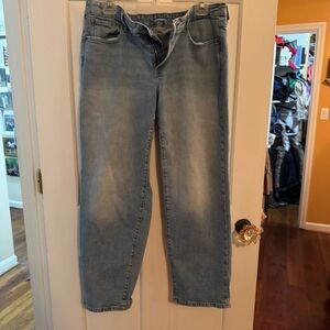 - Old Navy O. G. Loose size 14.  Waist 34@, length 37”, Rise 9”